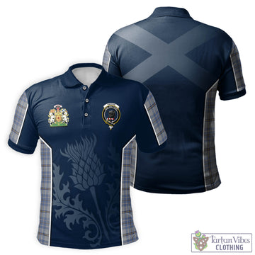 Tweedie Tartan Men's Polo Shirt with Family Crest and Scottish Thistle Vibes Sport Style