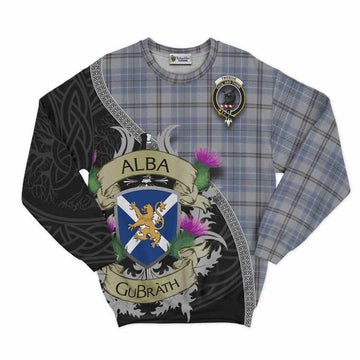 Tweedie Tartan Family Crest Sweatshirt Lion Rampant Royal Thistle Shield Celtic Inspired