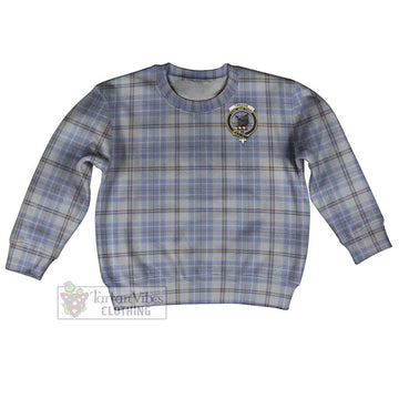 Tartan Vibes Clothing Tweedie Tartan Kid Ugly Sweater with Family Crest