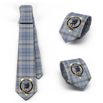 Tweedie Tartan Classic Necktie with Family Crest