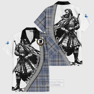 Tweedie Tartan Clan Crest Hawaiian Shirt with Highlander Warrior Celtic Style