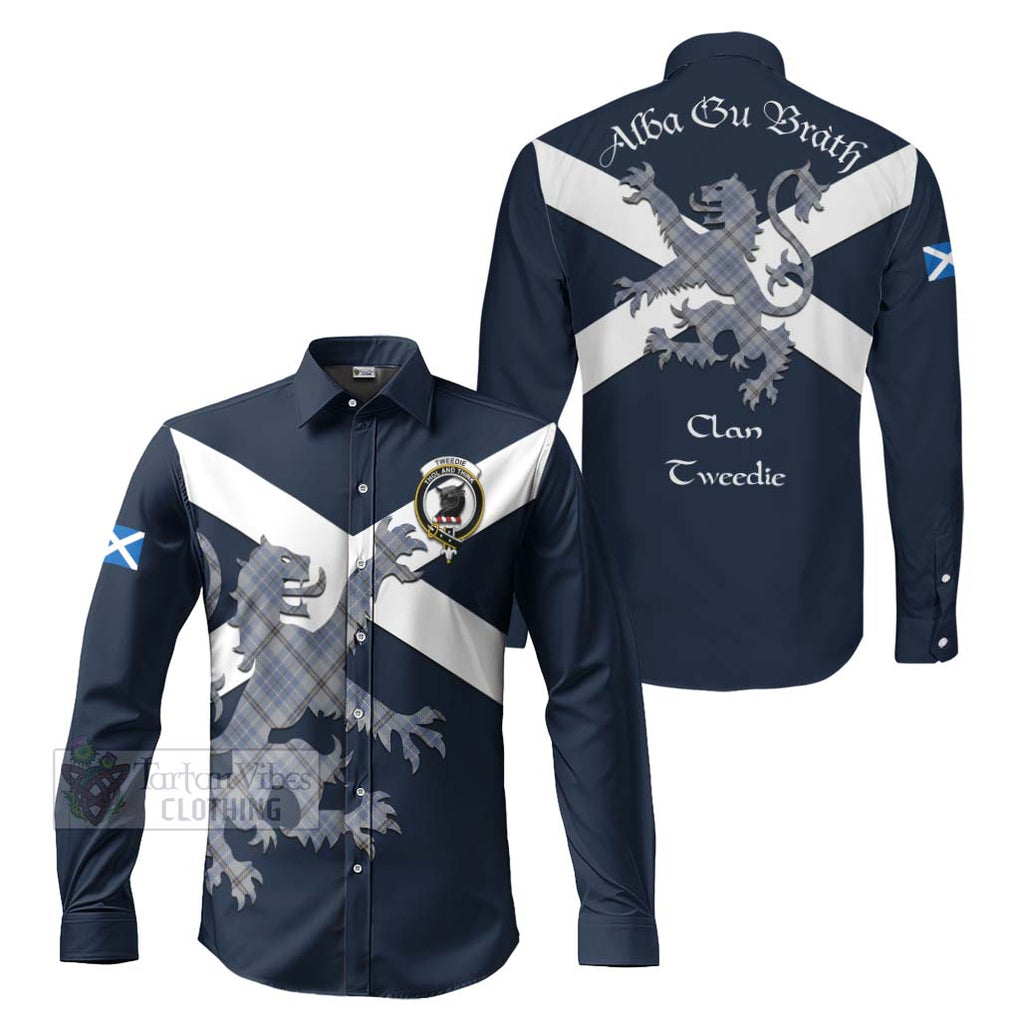 Tartan Vibes Clothing Tweedie Tartan Lion Rampant Long Sleeve Button Shirt – Proudly Display Your Heritage with Alba Gu Brath and Clan Name