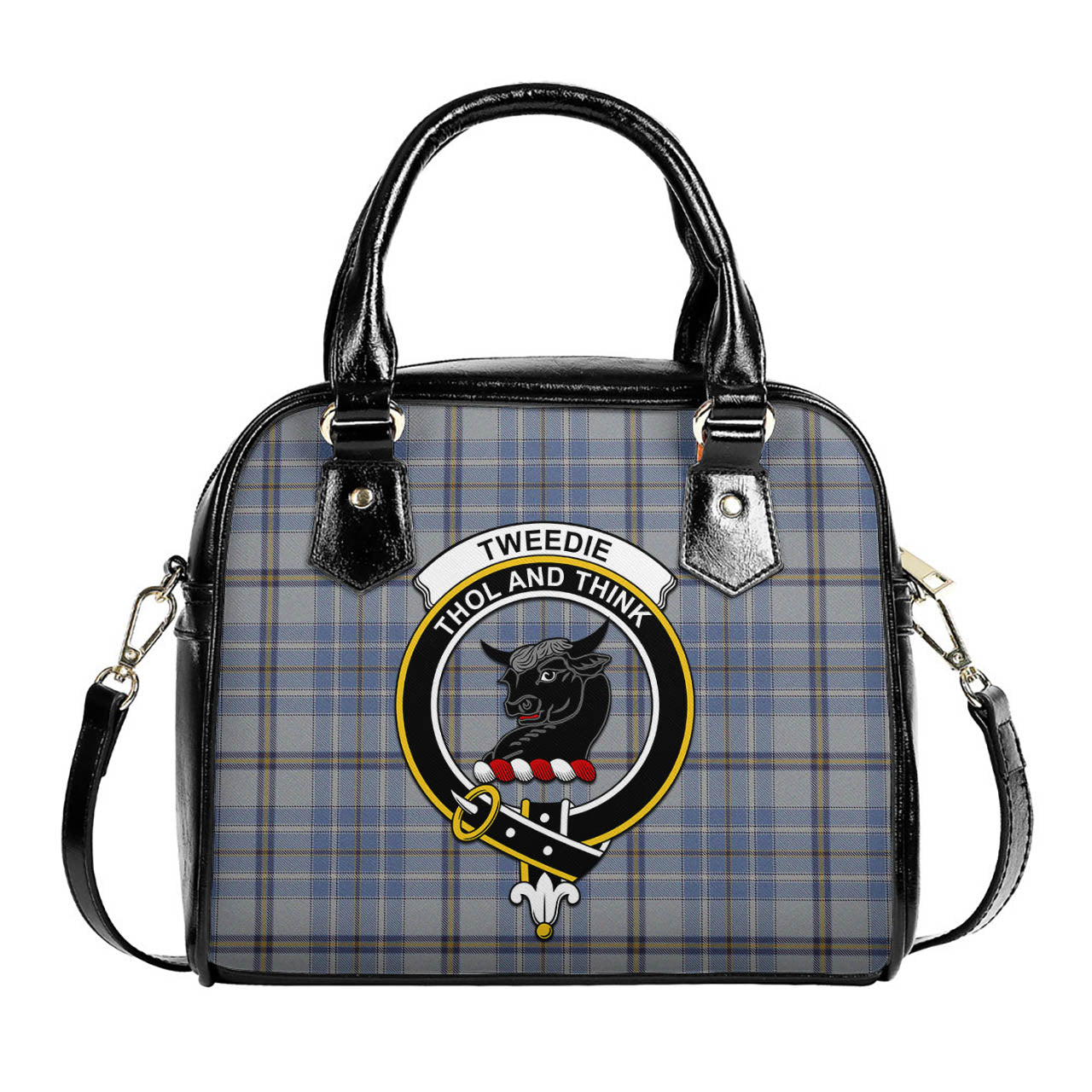 Tweedie Tartan Shoulder Handbags with Family Crest One Size 6*25*22 cm - Tartanvibesclothing