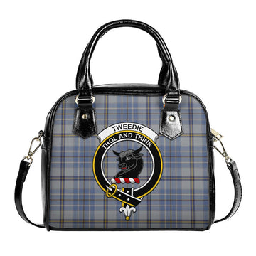 Tweedie Tartan Shoulder Handbags with Family Crest