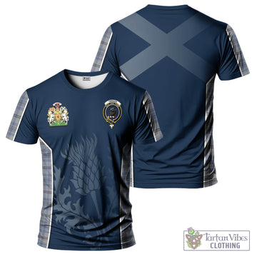 Tweedie Tartan T-Shirt with Family Crest and Scottish Thistle Vibes Sport Style