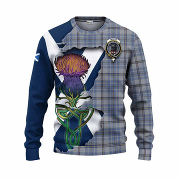 Tartan Vibes Clothing Tweedie Tartan Family Crest Knitted Sweater Scottish Thistle Celtic Inspired