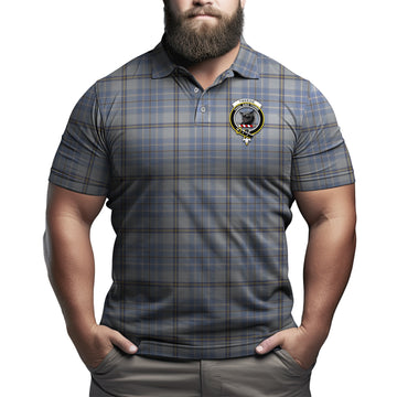 Tweedie Tartan Men's Polo Shirt with Family Crest