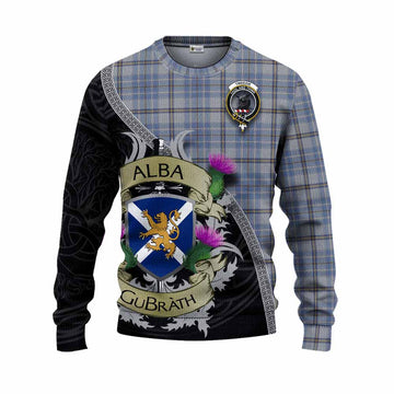 Tartan Vibes Clothing Tweedie Tartan Family Crest Knitted Sweater Lion Rampant Royal Thistle Shield Celtic Inspired