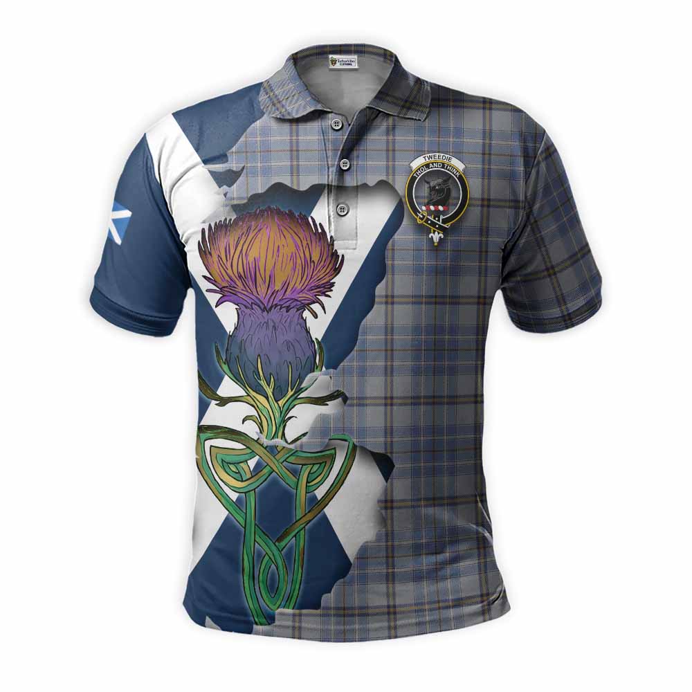 Tartan Vibes Clothing Tweedie Tartan Family Crest Polo Shirt Scottish Thistle Celtic Inspired