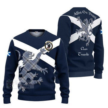 Tartan Vibes Clothing Tweedie Tartan Lion Rampant Knitted Sweater – Proudly Display Your Heritage with Alba Gu Brath and Clan Name