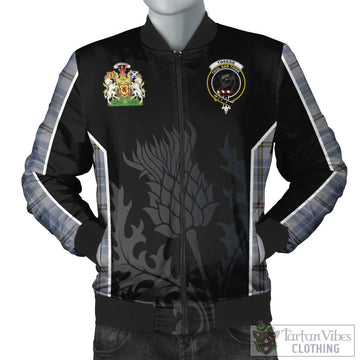 Tweedie Tartan Bomber Jacket with Family Crest and Scottish Thistle Vibes Sport Style