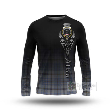 Tartan Vibes Clothing Tweedie Tartan Long Sleeve T-Shirt Featuring Alba Gu Brath Family Crest Celtic Inspired