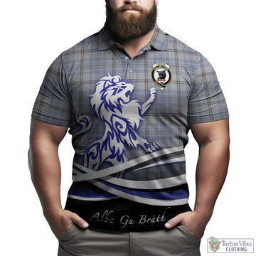 Tweedie Tartan Polo Shirt with Alba Gu Brath Regal Lion Emblem