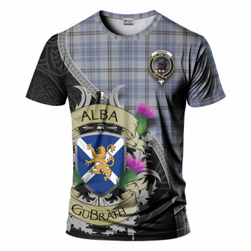 Tartan Vibes Clothing Tweedie Tartan Family Crest T-Shirt Lion Rampant Royal Thistle Shield Celtic Inspired