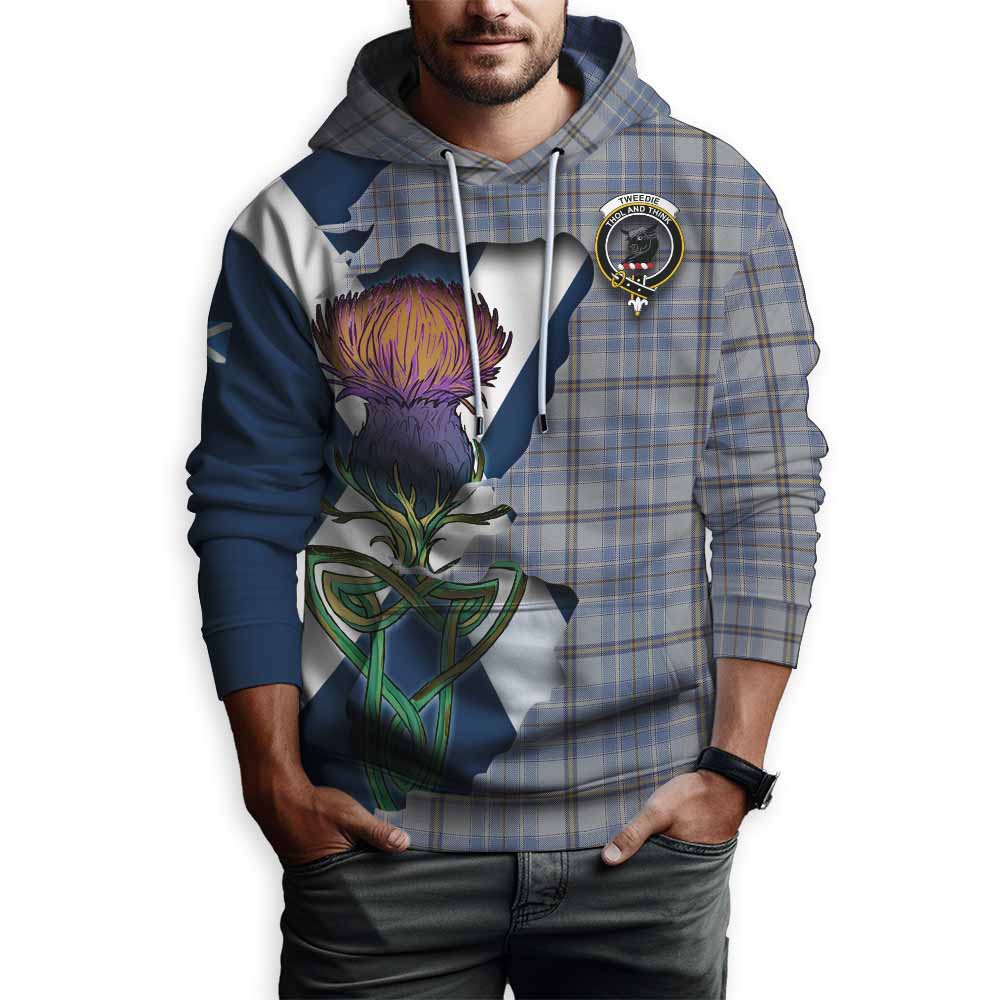 Tartan Vibes Clothing Tweedie Tartan Family Crest Hoodie Scottish Thistle Celtic Inspired