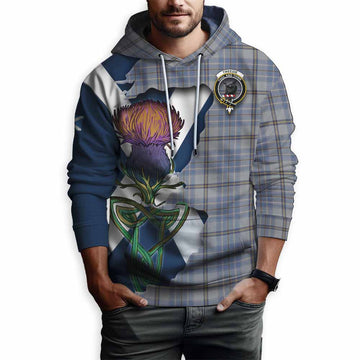 Tweedie Tartan Family Crest Hoodie Scottish Thistle Celtic Inspired