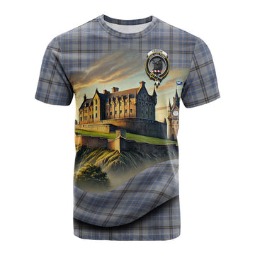 Tartan Vibes Clothing Tweedie Tartan Family Crest Cotton T-shirt with Scottish Ancient Castle Style