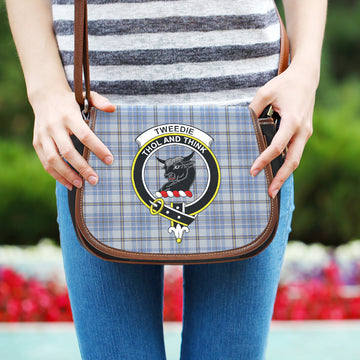 Tweedie Tartan Saddle Bag with Family Crest