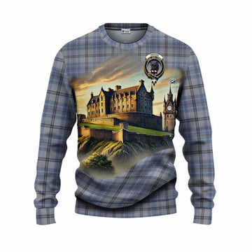 Tartan Vibes Clothing Tweedie Tartan Family Crest Knitted Sweater with Scottish Ancient Castle Style