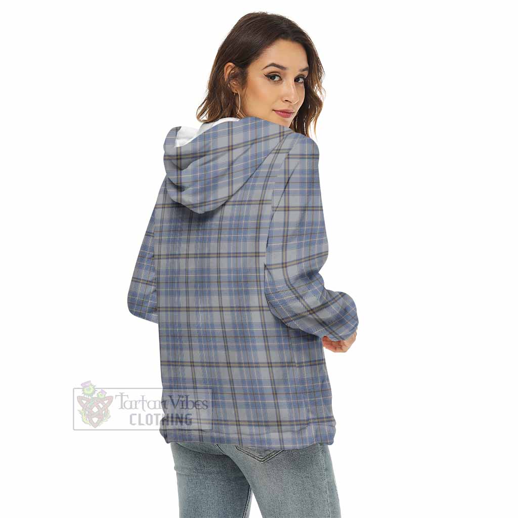 Tartan Vibes Clothing Tweedie Tartan Crest Women's Borg  Half Zip Fleece Hoodie
