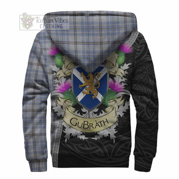 Tweedie Tartan Family Crest Sherpa Hoodie Lion Rampant Royal Thistle Shield Celtic Inspired