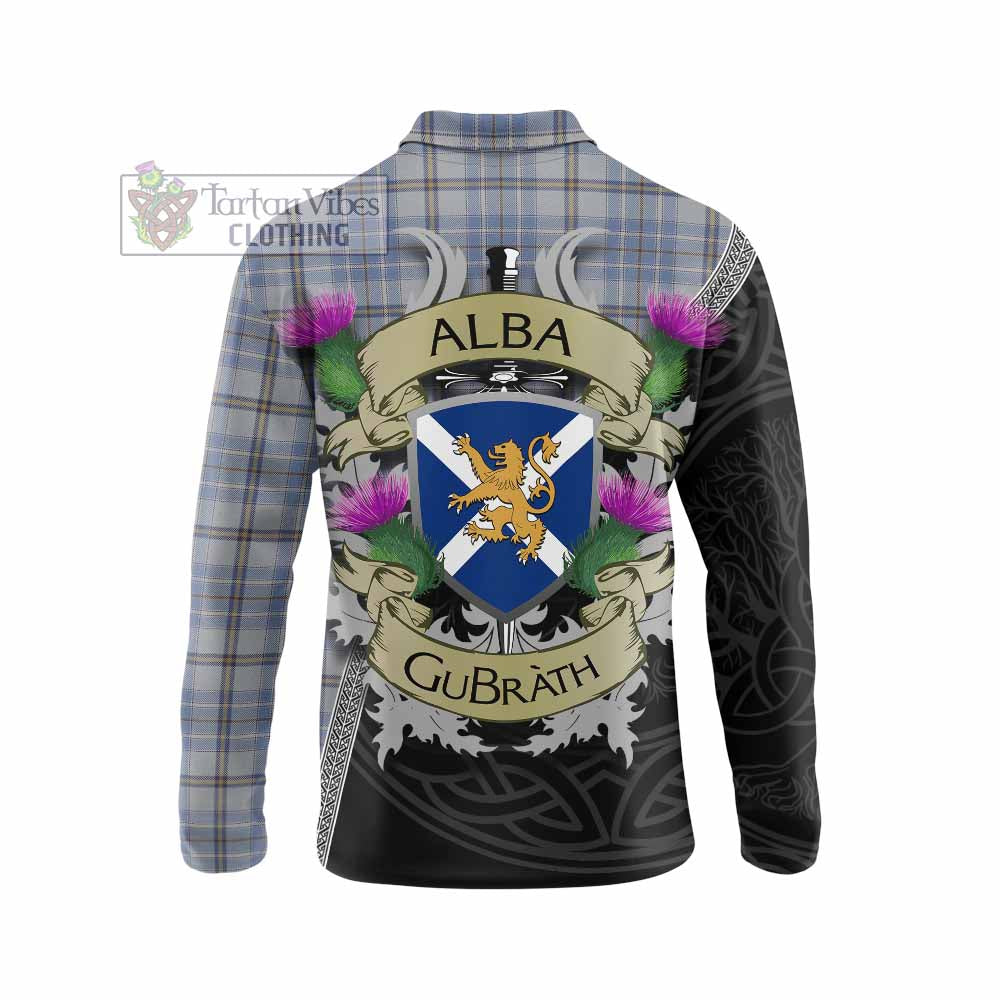 Tartan Vibes Clothing Tweedie Tartan Family Crest Long Sleeve Polo Shirt Lion Rampant Royal Thistle Shield Celtic Inspired