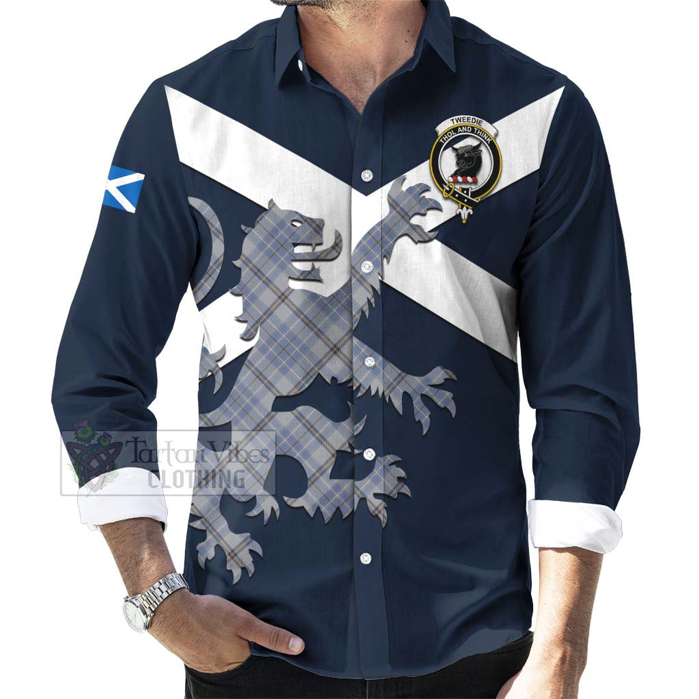 Tartan Vibes Clothing Tweedie Tartan Lion Rampant Long Sleeve Button Shirt – Proudly Display Your Heritage with Alba Gu Brath and Clan Name