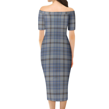 Tweedie Tartan Off Shoulder Lady Dress - Tartanvibesclothing