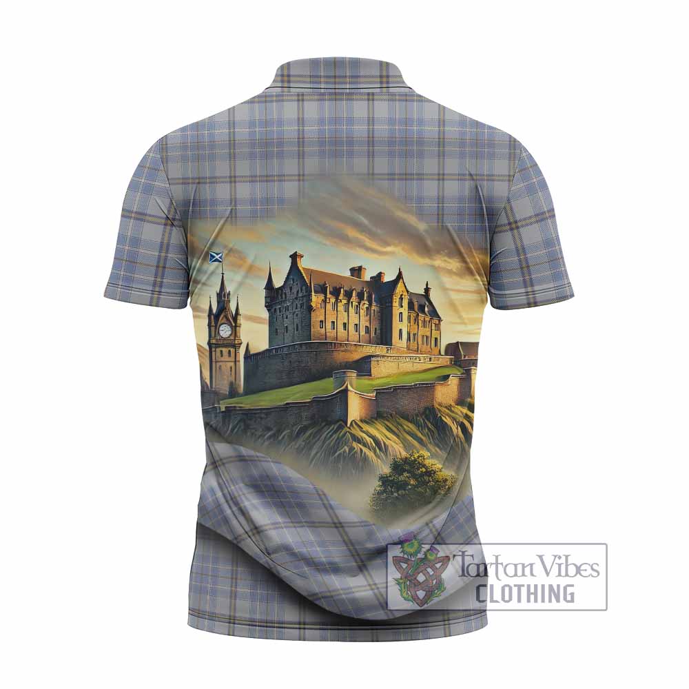 Tartan Vibes Clothing Tweedie Tartan Family Crest Zipper Polo Shirt with Scottish Ancient Castle Stype