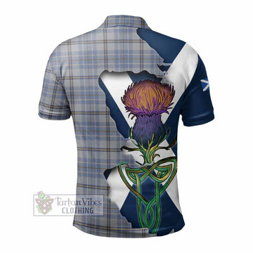 Tweedie Tartan Family Crest Polo Shirt Scottish Thistle Celtic Inspired