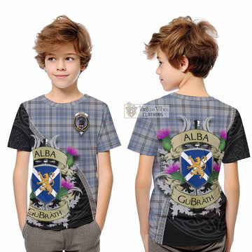 Tartan Vibes Clothing Tweedie Tartan Family Crest Kid T-Shirt Lion Rampant Royal Thistle Shield Celtic Inspired