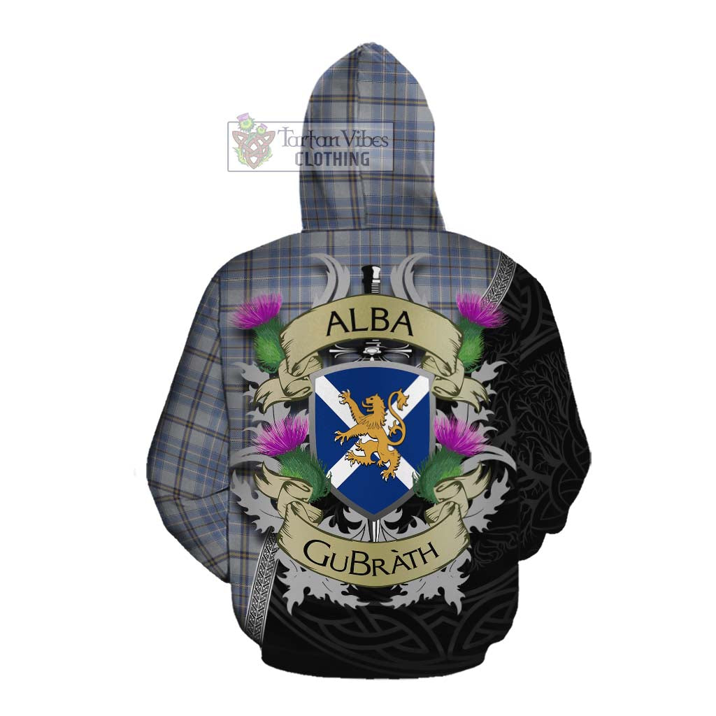 Tartan Vibes Clothing Tweedie Tartan Family Crest Cotton Hoodie Lion Rampant Royal Thistle Shield Celtic Inspired