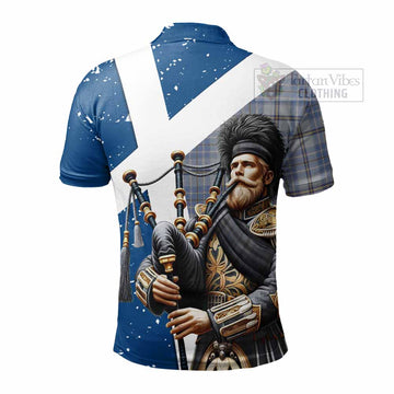 Tartan Vibes Clothing Tweedie Tartan Polo Shirt with Family Crest Scottish Bagpiper Vibes