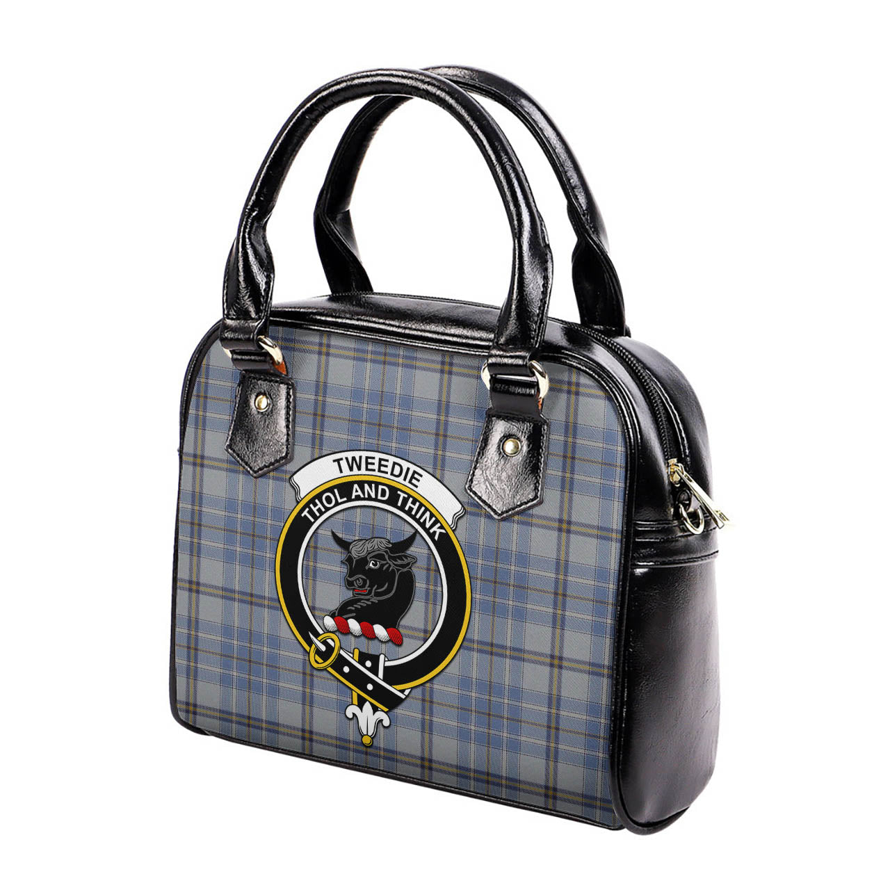 Tweedie Tartan Shoulder Handbags with Family Crest - Tartanvibesclothing