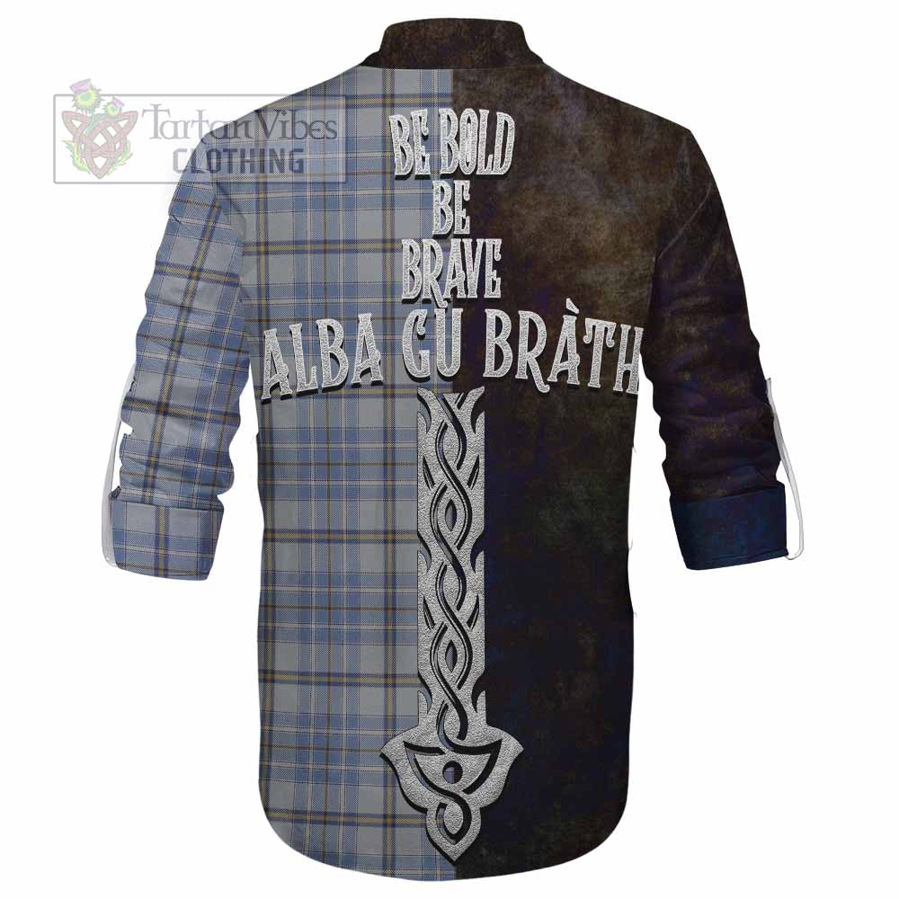 Tartan Vibes Clothing Tweedie Tartan Family Crest Ghillie Kilt Shirt Alba Gu Brath Be Brave Lion Ancient Style