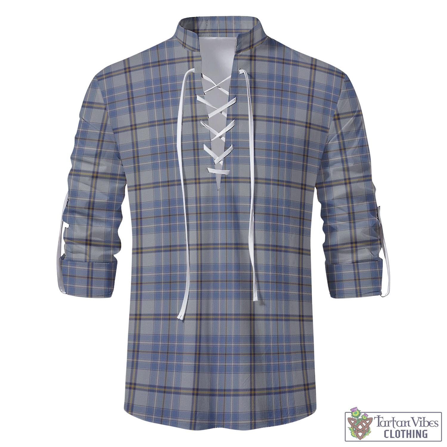 Tartan Vibes Clothing Tweedie Tartan Men's Scottish Traditional Jacobite Ghillie Kilt Shirt