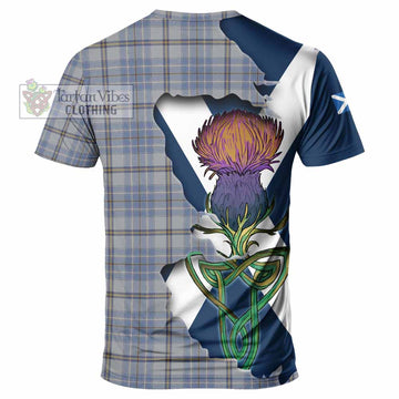 Tartan Vibes Clothing Tweedie Tartan Family Crest T-Shirt Scottish Thistle Celtic Inspired