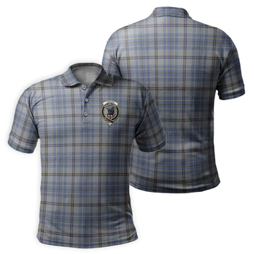 Tweedie Tartan Men's Polo Shirt with Family Crest
