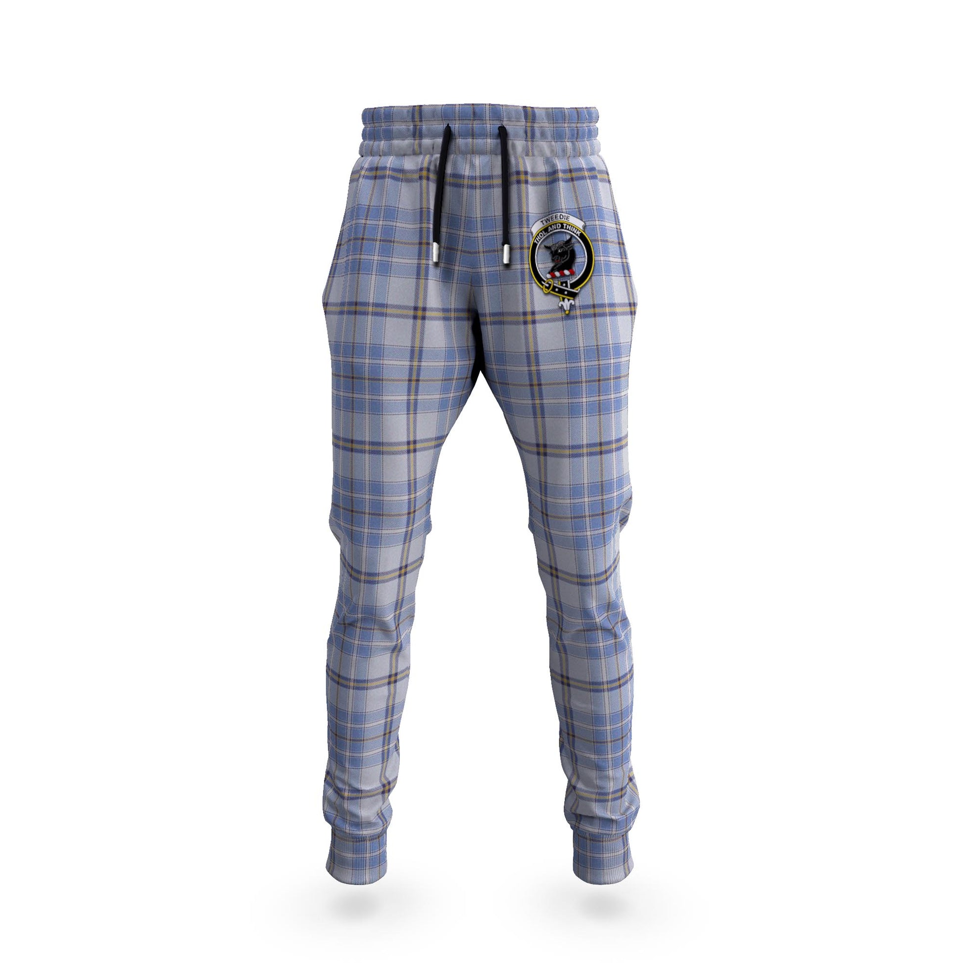 Tweedie Tartan Joggers Pants with Family Crest - Tartanvibesclothing Shop