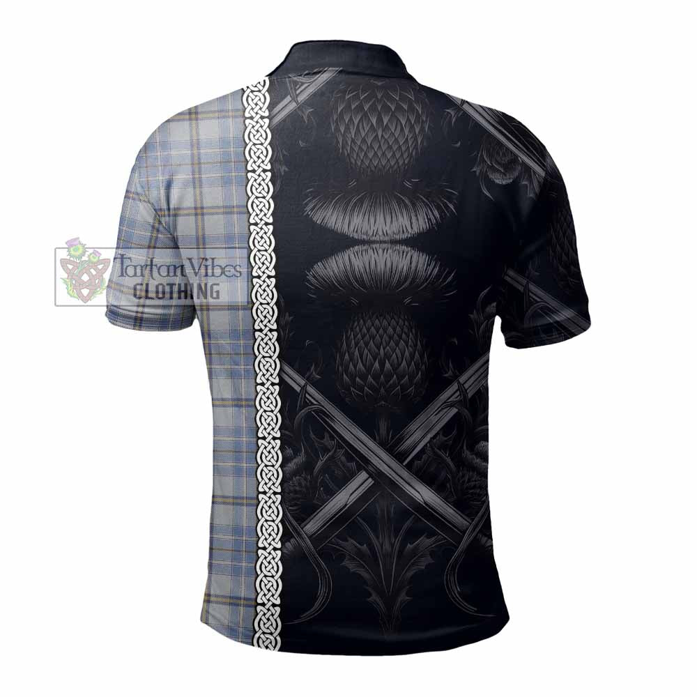 Tartan Vibes Clothing Tweedie Tartan Polo Shirt with Family Crest Cross Sword Thistle Celtic Vibes
