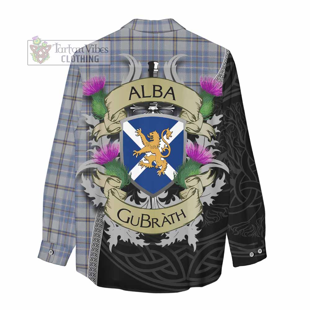 Tartan Vibes Clothing Tweedie Tartan Family Crest Women's Casual Shirt Lion Rampant Royal Thistle Shield Celtic Inspired