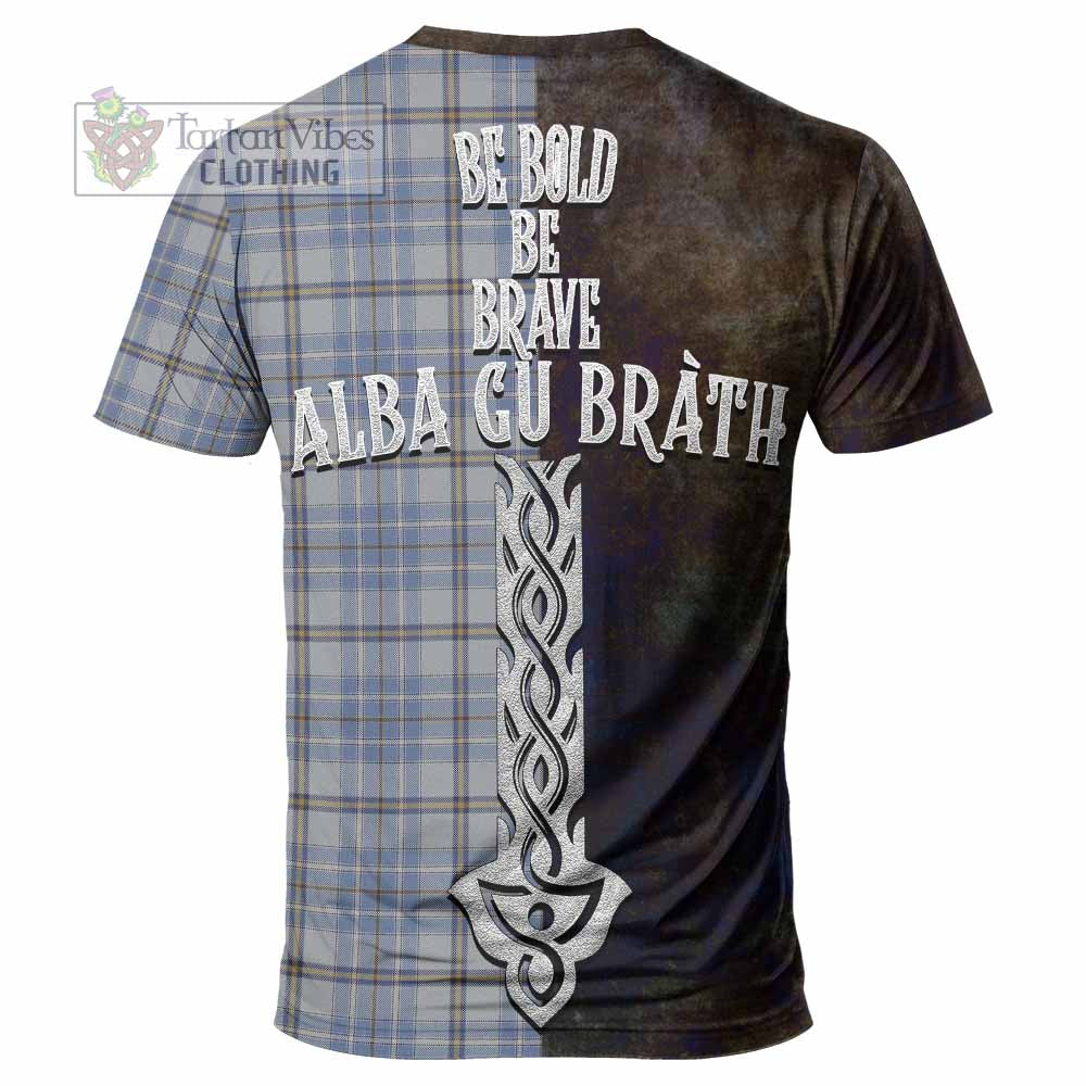 Tartan Vibes Clothing Tweedie Tartan Family Crest T-Shirt Alba Gu Brath Be Brave Lion Ancient Style