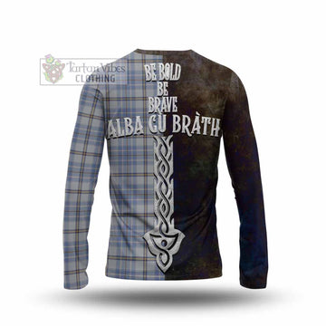 Tartan Vibes Clothing Tweedie Tartan Family Crest Long Sleeve T-Shirt Alba Gu Brath Be Brave Lion Ancient Style