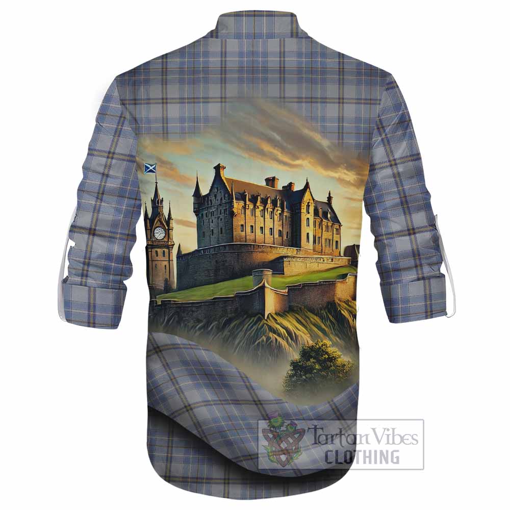 Tartan Vibes Clothing Tweedie Tartan Family Crest Ghillie Kilt Shirt with Scottish Ancient Castle Style