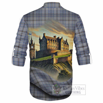 Tartan Vibes Clothing Tweedie Tartan Family Crest Ghillie Kilt Shirt with Scottish Ancient Castle Style