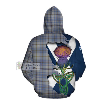 Tweedie Tartan Family Crest Cotton Hoodie Scottish Thistle Celtic Inspired