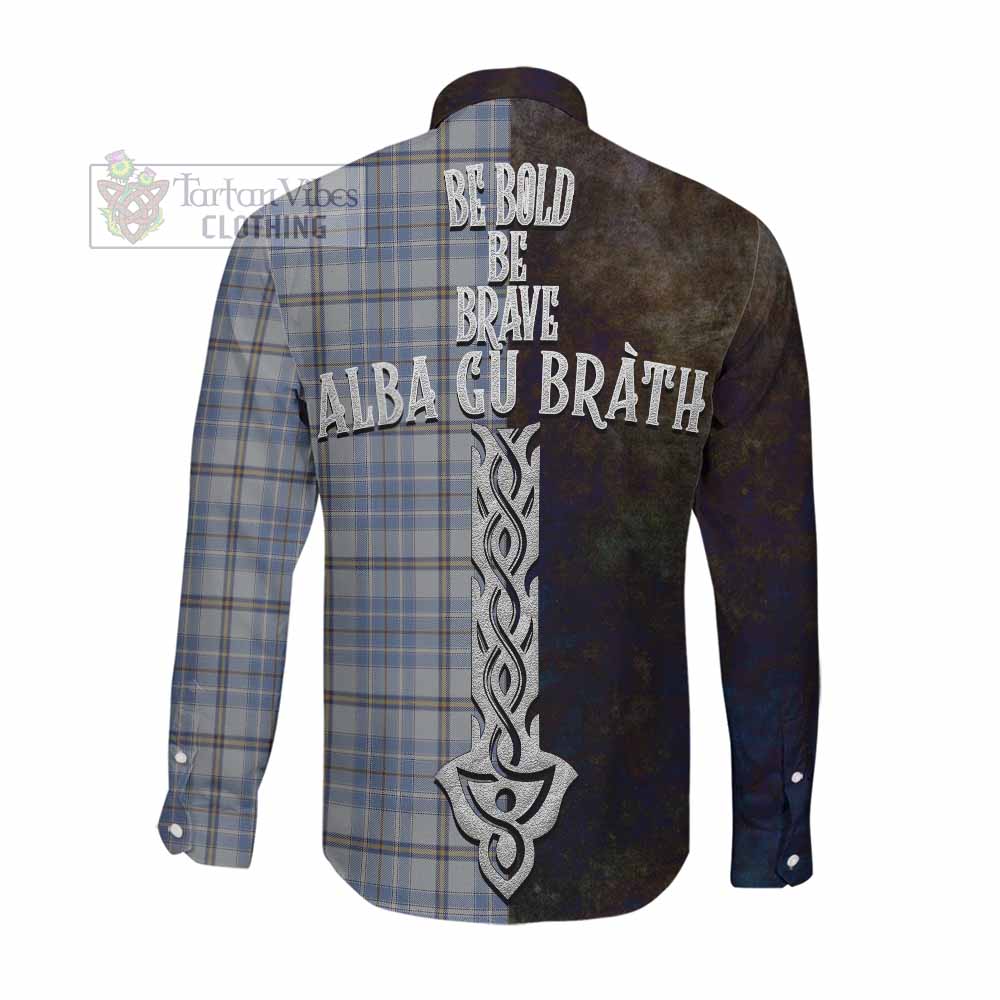 Tartan Vibes Clothing Tweedie Tartan Family Crest Long Sleeve Button Shirt Alba Gu Brath Be Brave Lion Ancient Style