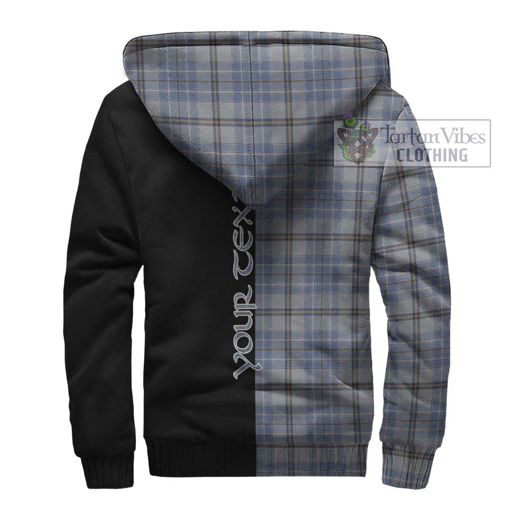 Tweedie Tartan Sherpa Hoodie with Family Crest and Half Of Me Style - Tartanvibesclothing Shop