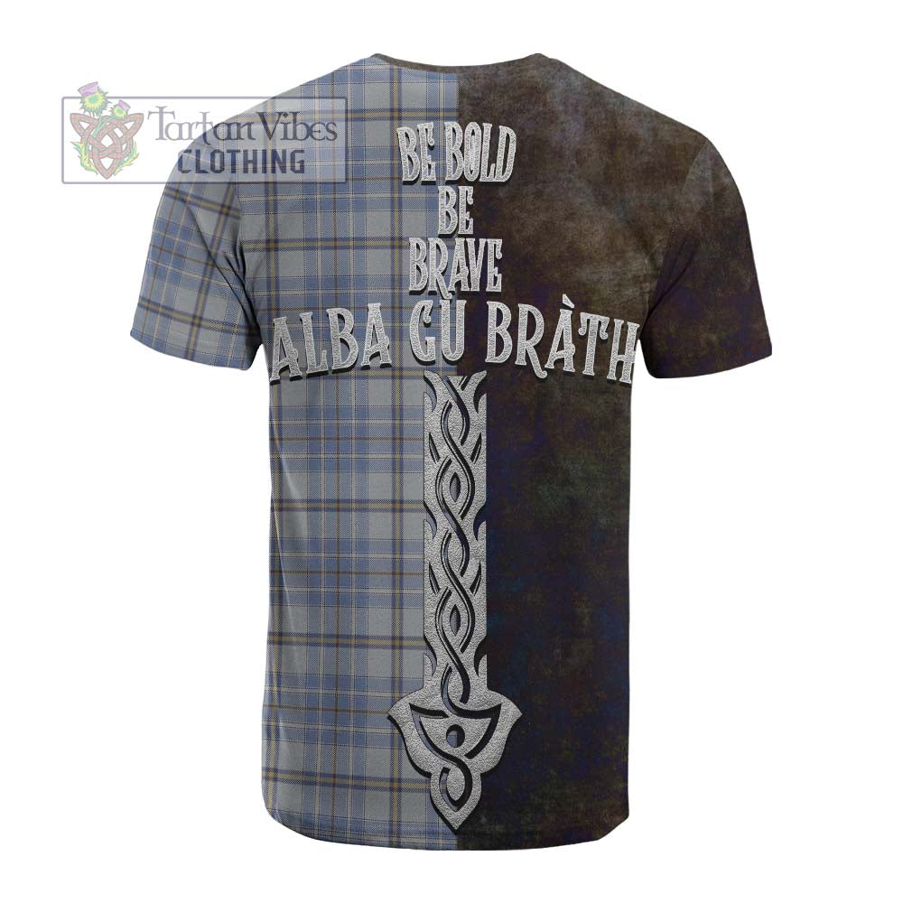 Tartan Vibes Clothing Tweedie Tartan Family Crest Cotton T-shirt Alba Gu Brath Be Brave Lion Ancient Style
