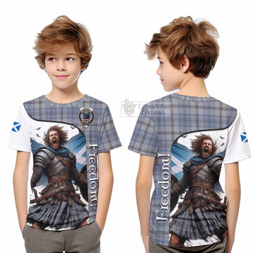 Tartan Vibes Clothing Tweedie Crest Tartan Kid T-Shirt Inspired by the Freedom of Scottish Warrior